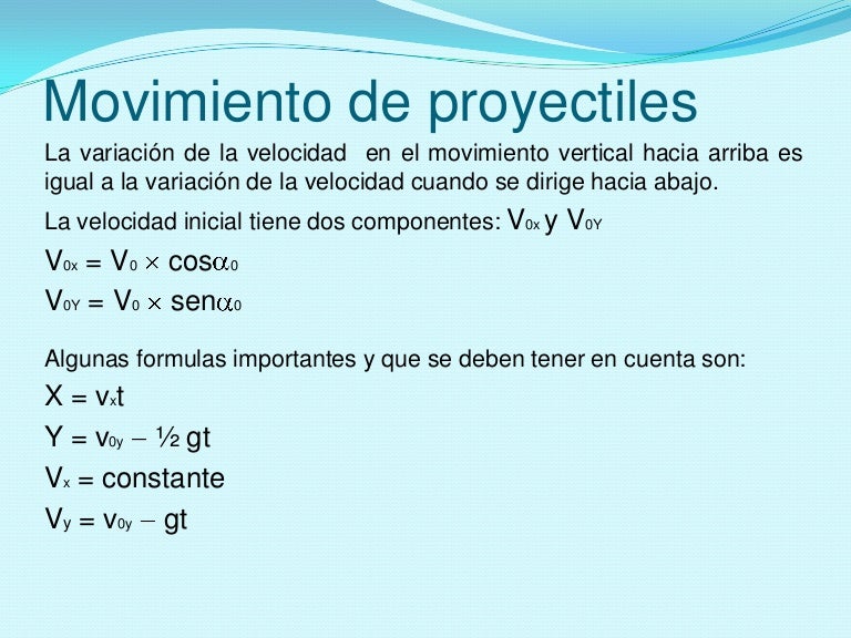 Movimiento de proyectiles