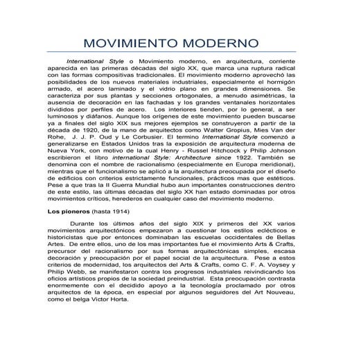 Apuntes - Movimiento moderno
