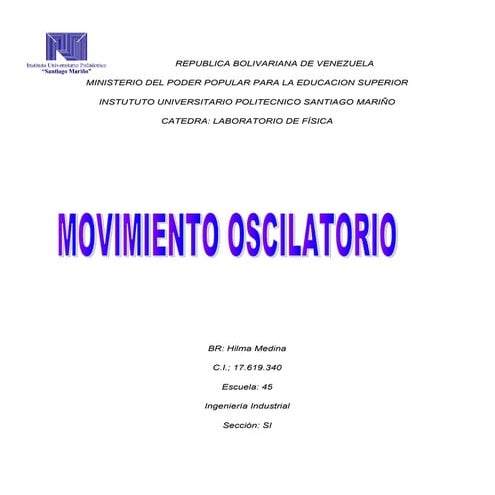 Movimiento oscilatorio