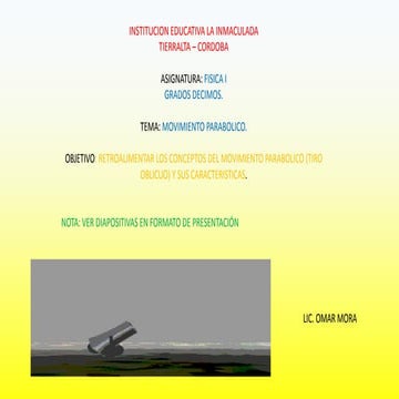 Movimiento parabolico presentacion
