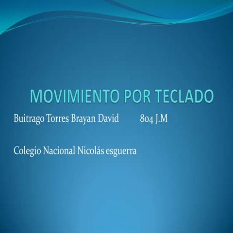 Movimiento por teclado