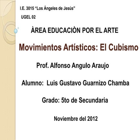 Movimientos artísticos el cubismo