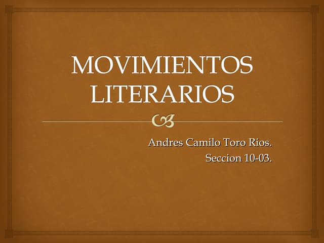 Movimientos literarios.