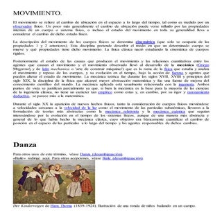 Movimiento y danza
