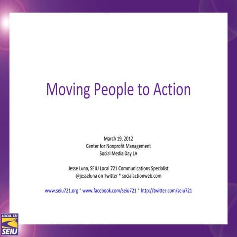Moving people to Action