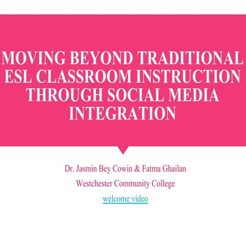 Moving beyond traditional esl classroom instruction