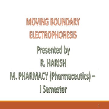 Moving boundary electrophoresis mpat