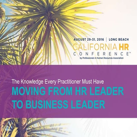 Moving from HR Leader to Business Leader