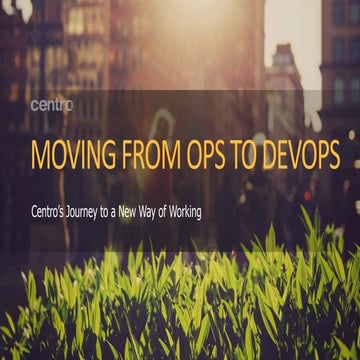 Moving from ops to dev ops