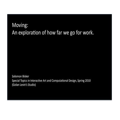 Moving: Resume Visualization