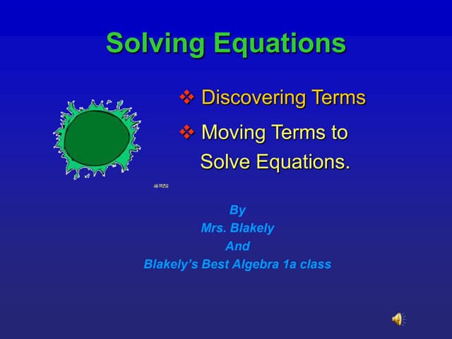 Moving Terms