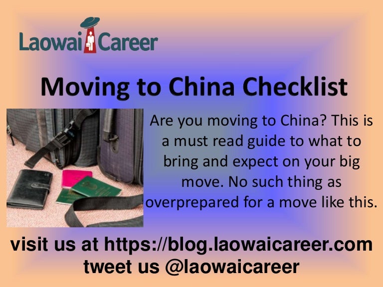 Moving to China Checklist