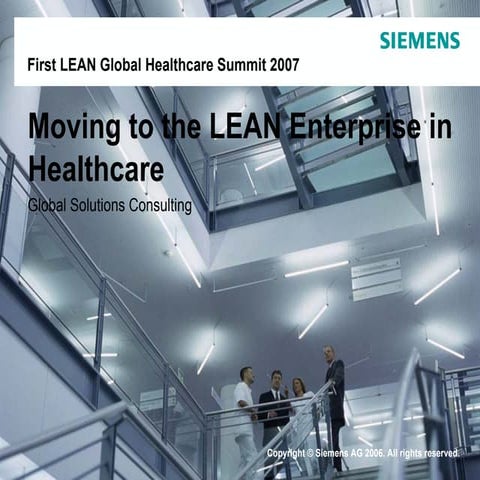 Moving to the Lean Enterprise in Healthcare