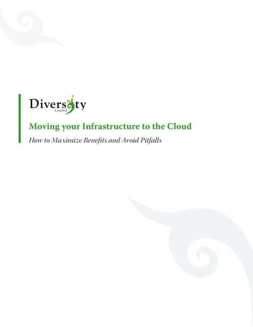 Moving your Infrastructure to the Cloud