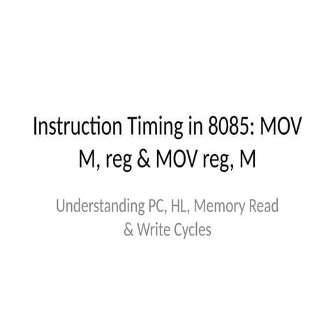 Instruction timing diagram in micro processor