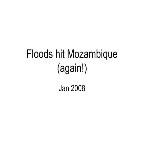 Mozambique floods yet again!