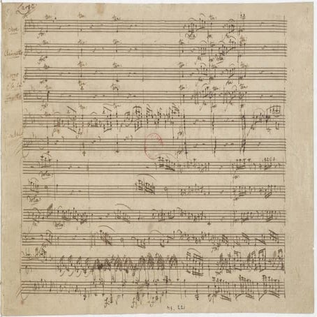 Mozart quintet k452_autograph