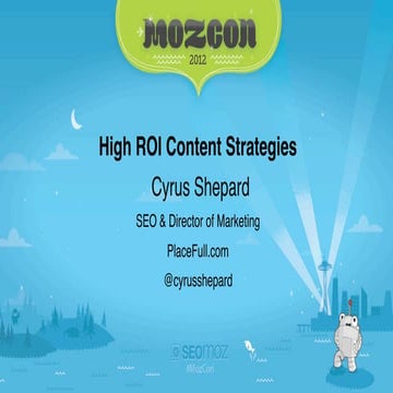 High ROI Content Strategies for SEO