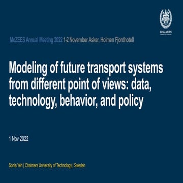 Modeling of future transport systems from different point of views: data, tec...