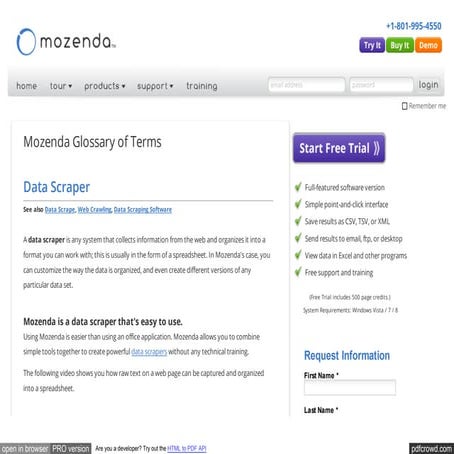 Mozenda com data_scraper