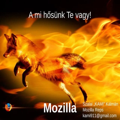 „Mozilla: a mi hősünk Te vagy!” előadás a Corvinus Nyári Egyetem rendezvényen