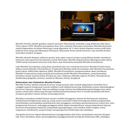 Mozilla firefox adalah gambar seperti monster fiksi klasik
