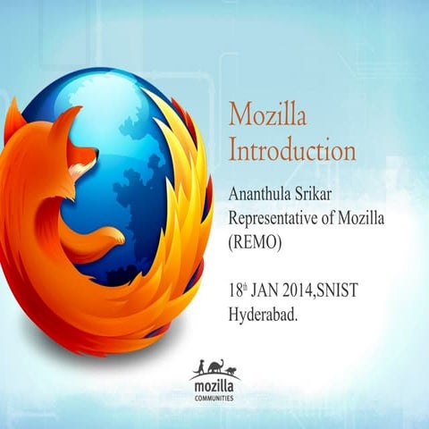 Mozilla intro & how to contribute