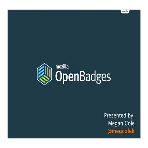 Mozilla Open Badges 101: Nov 20 webinar