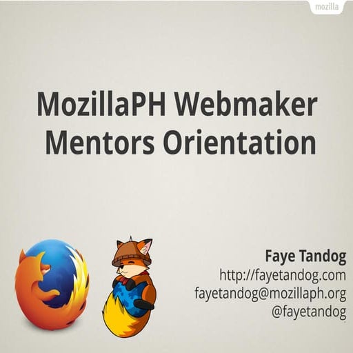 MozillaPH Webmaker Mentors Orientation