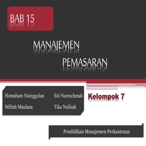 MANAJEMEN PEMASARAN | PPTX