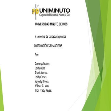 CORPORACIONES FINANCIERAS