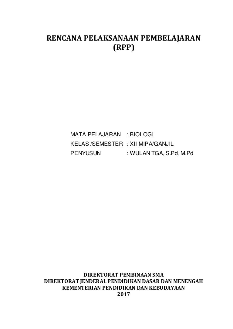 Mp 17 Sma Rpp Biologi