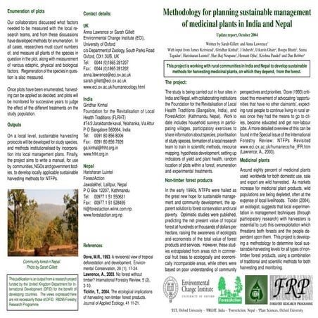 Sustainable harvesting of Non Timber Forest Product in Nepal | PPTX