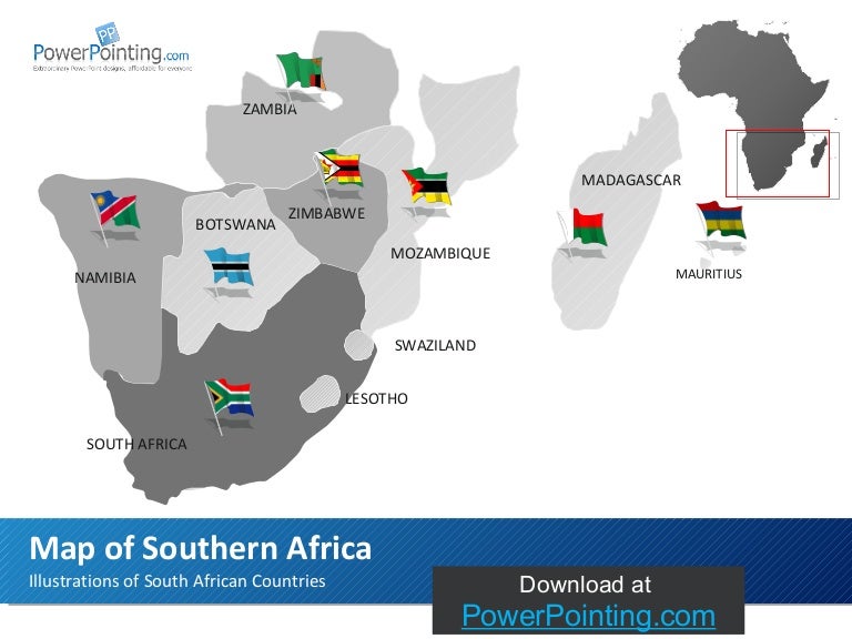 Powerpoint Southern Africa Map