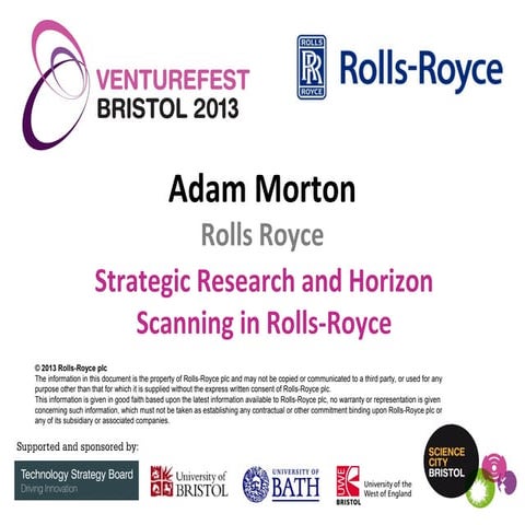 VFB 2013 - Strategic Research and Horizon Scanning - Rolls Royce