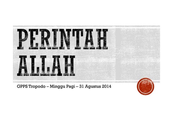 GPPS Tropodo - 2014-10-19 Imanuel | PDF