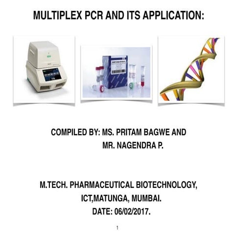 Multiplex PCR and its Applications