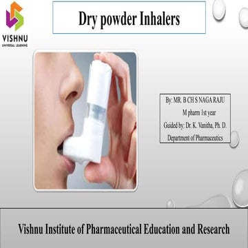 Ppt on dry powder inhalers