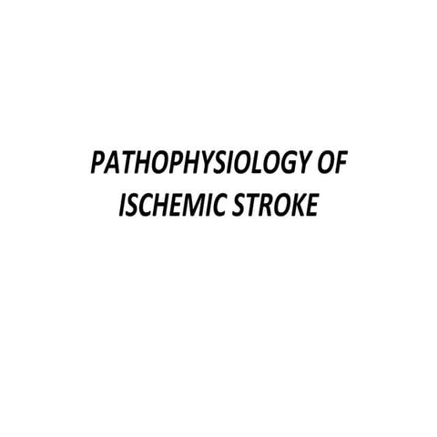 Pathophysiology of ISchemic Stroke