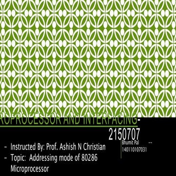 Addressing mode of 80286 microprocessor