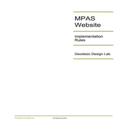 eTorF website-implementation-rules