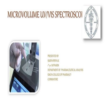 MICRO VOLUME UV/VIS SPECTROSCOPY ,U5nano spectrophotometer
