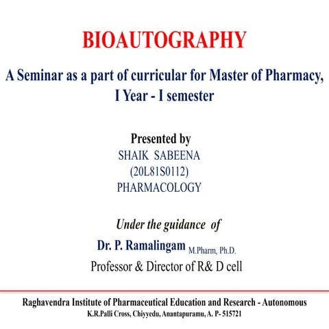 BIOAUTOGRAPHY. | PPTX