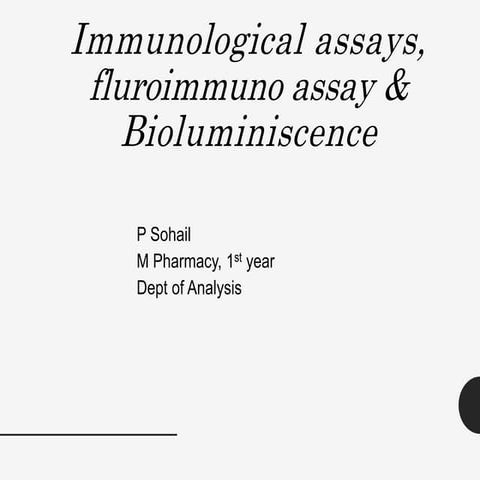 modern pharmaceutical analysis,  immunological assays 