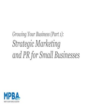 Mount Pleasant Business Association Lunch and Learn : March 22, 2016