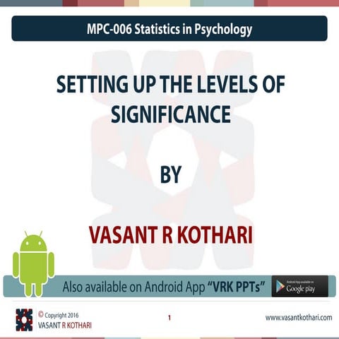Mpc 006 - 01-04 level of significance
