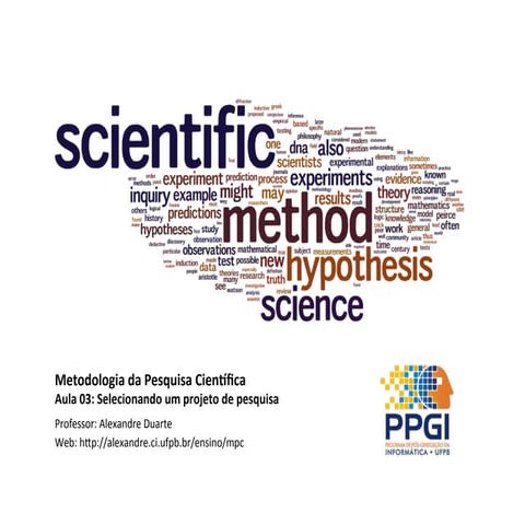 Escolhendo um Projeto de Pesquisa