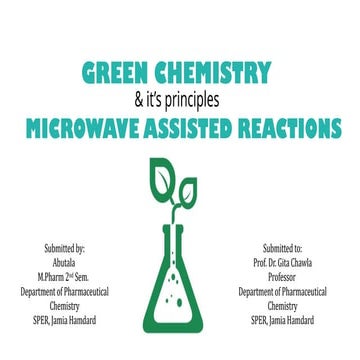 Microwave assisted reactions | PPTX