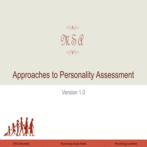 IGNOU Super-Notes: MPC3 Personality - Theories and Assessment_4 Assessment of...