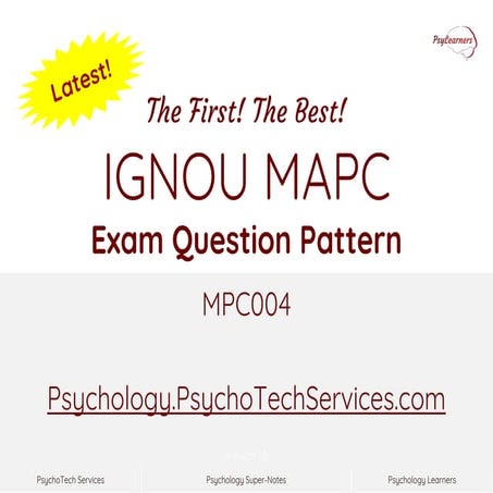 IGNOU Exam Question Pattern >> MAPC >> MPC004 - Advanced Social Psychology